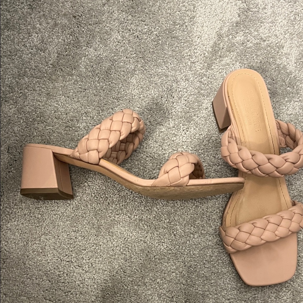 Elegant Braided Strap Sandals in Tan - Picture 2 of 2